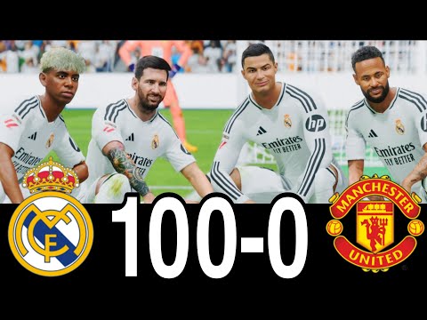 FC 24 -MESSI RONALDO NEYMAR & MBAPPE | ALL STARS | AL NASSR 100-0 MANCHESTER UNITED
