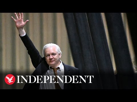 Watch again: Representatives of Julian Assange speak to press as he returns to Australia