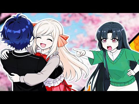 動畫：全校男生都不敢接近的高冷校花，卻在看到你時，立即撲到你的懷裡！