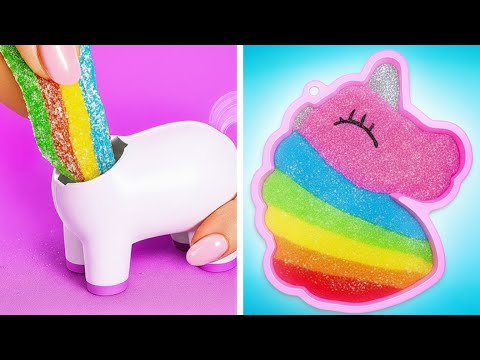 Giant Rainbow Unicorn Slime 🦄🌈 Super Stretchy and Fun ✨