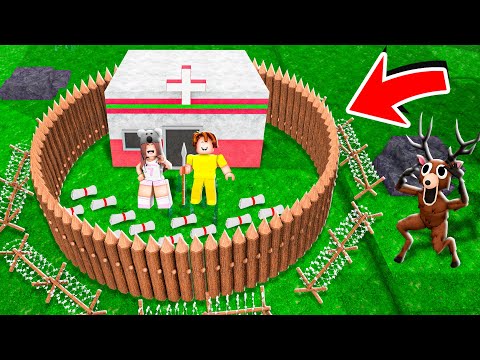 I Built a HOSPITAL BASE In 99 Nights In The Forest!