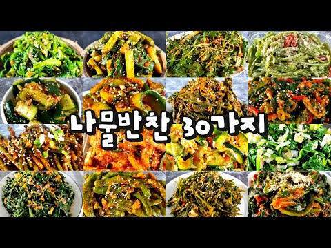 반찬 고민 끝! 나물반찬30가지/반찬/밑반찬/도시락/dishes recipe