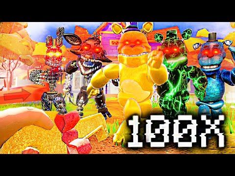 I Added EVERY FNAF Animatronic With 100x SPEED In Hello Neighbor..