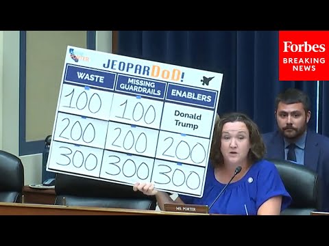 Katie Porter Makes Witnesses Play Jeopardy! Style Game To Show Waste In The Department Of Defense
