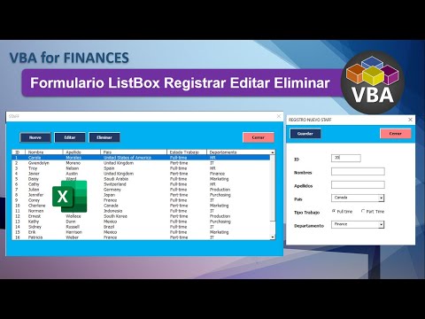 Formulario con ListBox Registrar Editar y Modificar con VBA Excel