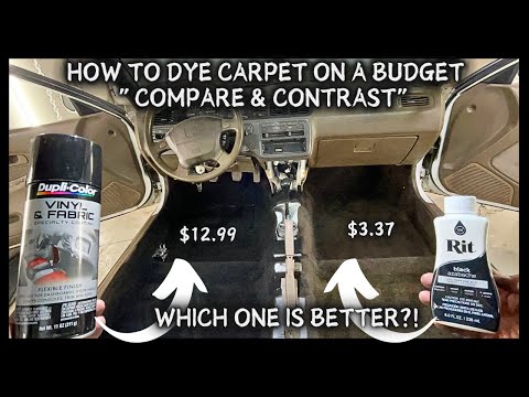 SPRAY PAINT CARPET DYE BETTER THAN RIT DYE? COMPARE & CONTRAST DIY HOW TO