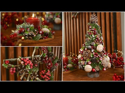 Новогодний декор "в последнюю минуту" / Эффектные композиции из природных материалов
