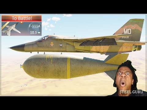 [STOCK] NEW F-111A GRIND Experience 💥💥💥 27.750Lb of BOMBS 💣💣💣 ABSOLUTE MADNESS at 10.3 !!!