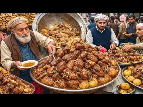Giant Kabuli Pulao Recipe | Afghan Street Food in Pakistan | Traditional Pulao Cooking