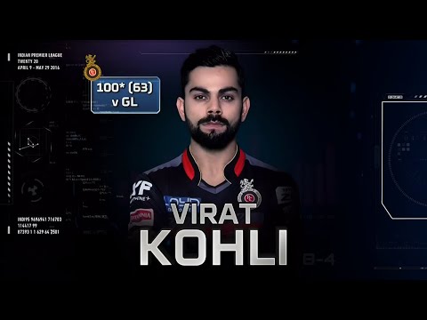 Virat Kohli Maiden IPL Century | 100*(63) vs GL | 11 Fours 1 Six | IPL 2016 | Ball by Ball |