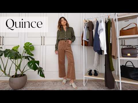 QUINCE FALL TRY ON HAUL! The best pieces to build your fall wardrobe and how to style them!