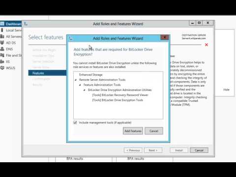 Enabling BitLocker in Windows Server