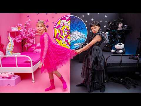 😲🖤 PINK VS BLACK ЧЕЛЕНДЖ РАЗОМ ІЗ ВЕНСДЕЙ!