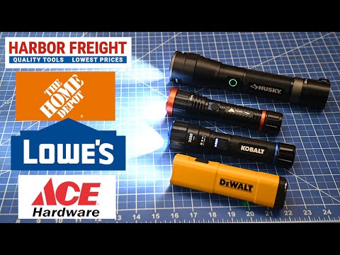How Bad are Hardware Store Flashlights? New DeWALT vs Husky, Kobalt, Walmart