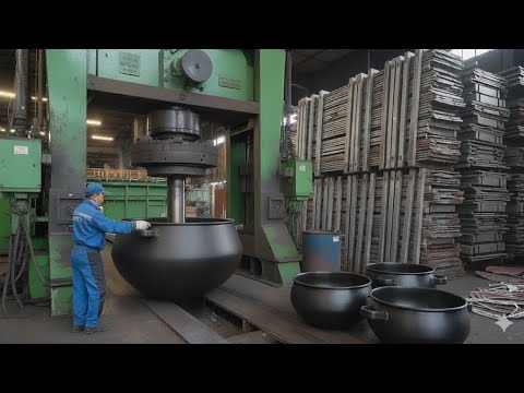 Amazing Secret Behind of Making Iron Griddle | Rusted Container Sheets Convert Into Gookware Pots