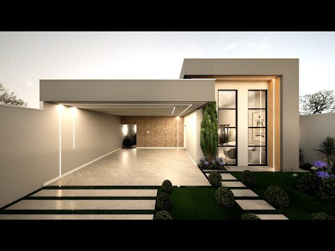 CASA Pequena e Moderna II 3 Quartos II Planta Baixa 170m²  valor médio construção. P03