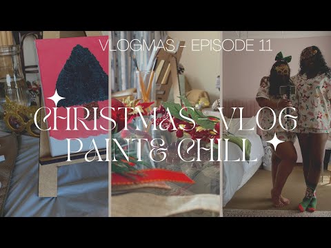 VLoGMAS|Episode 11 | Christmas VLoG| Christmas Painting #christmaspainting #painting #vlog #art 