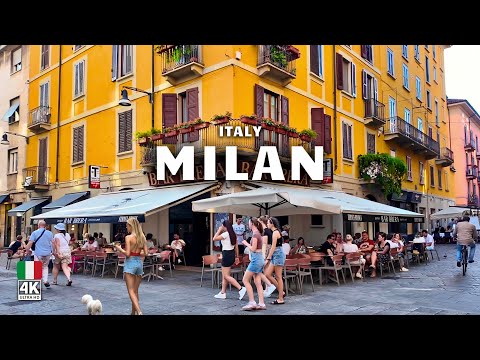 Milan, Italy 4K Walking Tour 🇮🇹 | Most Beautiful Streets & Italian Local Vibes | With Captions