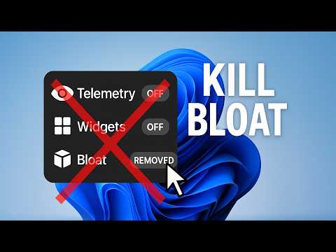 Windows 11: Kill Telemetry, Widgets & Bloat