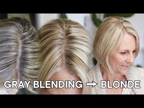 Blending Gray Hair with Highlights and Lowlights | My Partial Foiling Technique (Super easy!)