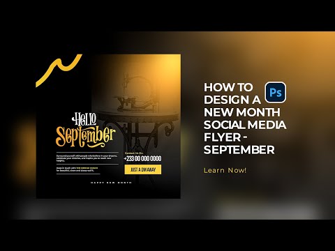 How to Design a Social Media Flyer for a New Month: Hello September.