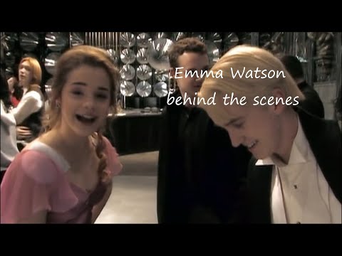 Harry Potter- Behind the scenes with Emma Watson compilation