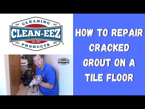 How to Repair Cracked Grout on a ceramic tile floor [ It's so easy anyone Can Do It]