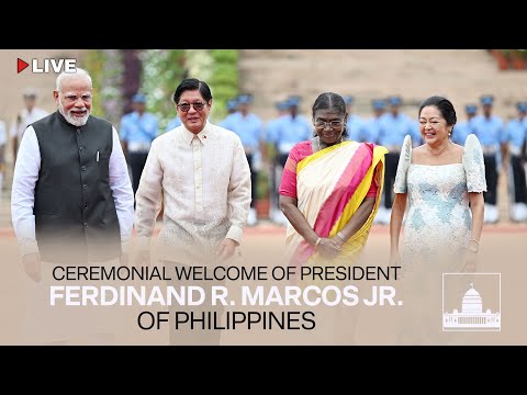 Ceremonial welcome of President Ferdinand R. Marcos Jr. of Philippines at Rashtrapati Bhavan
