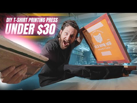 T Shirt Printing Machine for $30 | DIY T Shirt Business | Step by Step Screen Printing Press