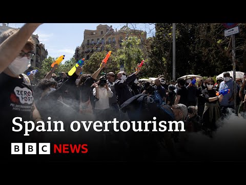 Spain anti-tourism protests take place across the country | BBC News