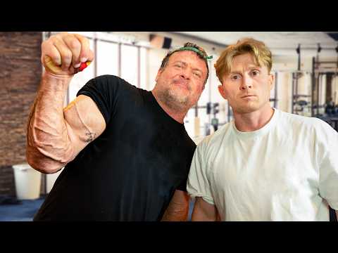 Pro Climber tries Devon Larratt INSANE Arm Workout (World Champion Armwrestler)