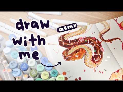 I turned snakes into cookies || marker asmr✨