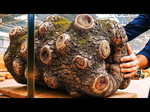 Amazing Process Woodworking: Redwood Tree to Create a Highly Valuable Artistic Masterpiece!