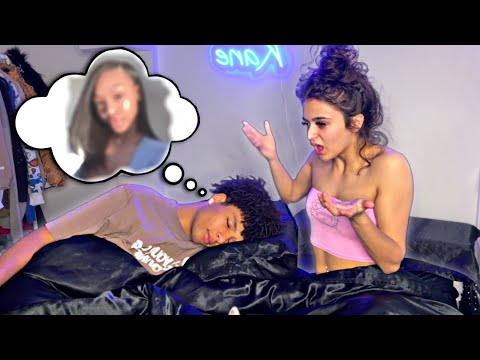 SAYING ANOTHER GIRLS NAME IN MY SLEEP PRANK ON GIRLFRIEND!!