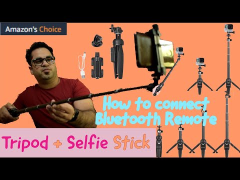 Selfie Stick Tripod | For Vlogging | Action Camera | Mobile | DSLR | How to connect Bluetooth Remote
