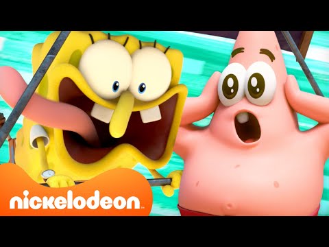 SpongeBob Breaking the Rules for 60 Minutes Straight 😜 | Kamp Koral | @Nicktoons