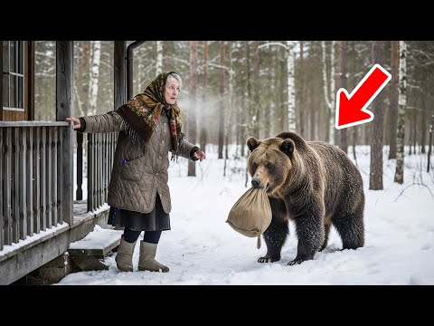 Медведица тащит по снегу тяжёлый мешок— но когда женщина узнаёт, что внутри её сердце не выдерживает