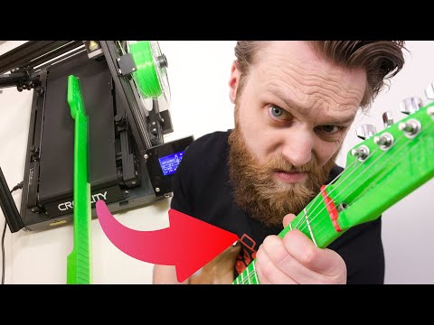 A 3D printed single piece guitar neck?! ft. CR-30 belt printer