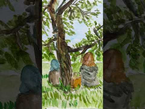 The London Park Drawing رسمة الحديقة ENGLISH & عربي 