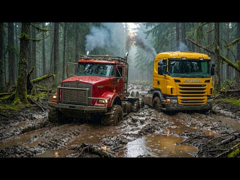 Extreme Off-Road Trucks 6x6 & 8x8 Stuck in Mud — Heavy Duty Recovery, Deep Mud, Impossible Terrain