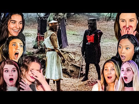 TOP FEMALE "JUST A SCRATCH" Reactions! Monty Python and the Holy Grail Movie Reaction