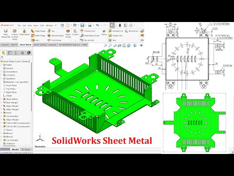 SolidWorks Advanced Sheet Metal Tutorial  Steel Cover