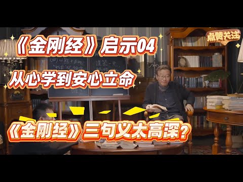 《金刚经》的启示04：三句义太深奥？丨从心学到安心立命丨不生不灭的涅槃境界，就在生生世世的现实世界中【王德峰】#佛学 #心学
