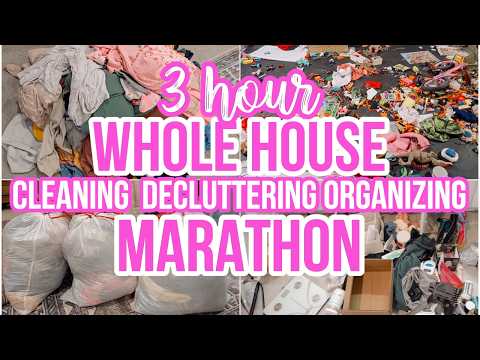 EXTREME CLEAN WITH ME MARATHON // OVER 3 HOURS OF CLEANING MOTIVATION // BECKY MOSS