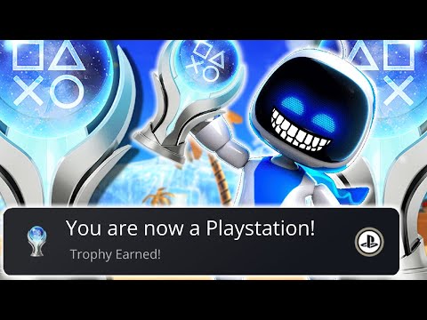 I got the Platinum Trophy in Astro's Playroom to BECOME a Playstation!