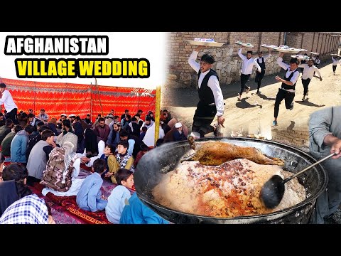 Afghanistan Village WEDDING | Traditional Food | 2024 #food #afghanistan