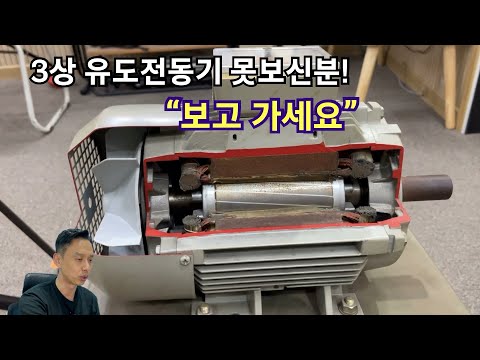 [보는전기] 3상유도전동기의 실물. 내부까지 보고 가세요.