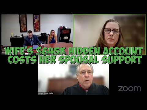 Judge CUTS Spousal Support After Wife’s $645K Account Revealed