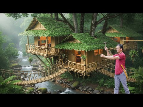 Full Video: 72 Days to Build a Warm and Comfortable Shelter | Solo Survival Skills, Bushcraft