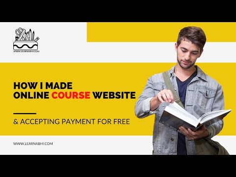 How to make online course website in WordPress for Free